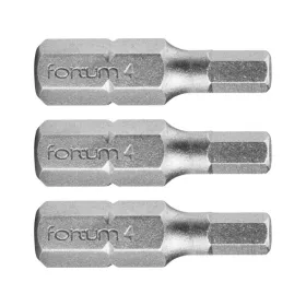   FORTUM behajtóhegy HEX, 3 db, S2 acél; H 4×25mm, bliszteren