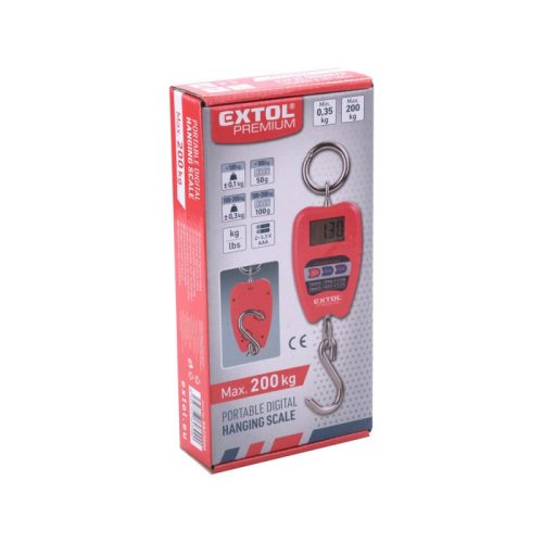 EXTOL PREMIUM poggyász mérleg, digitális, max. 200 kg