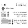 EXTOL PREMIUM BIT klt. 40 db HEX-TORX-XZN, 10mm, adapter 3/8' és 1/2', CrV, műanyag dobozban