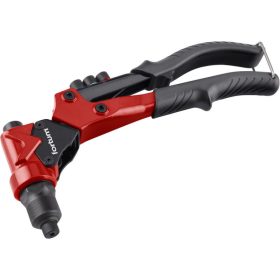   FORTUM szegecsanya- és popszegecs húzó fogó, 2az1ben, forgatható fejű, kétkaros; 260 mm, CrVMo fej, FORTUM