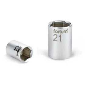   FORTUM 1/2" 30mm dugófej, 61CrV5, mattkróm, 44mm hosszú
