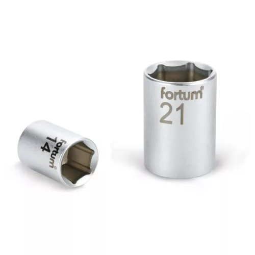 FORTUM 1/2" 30mm dugófej, 61CrV5, mattkróm, 44mm hosszú