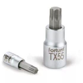 FORTUM 1/2" Torx bitdugófej TX50, 55mm, mattkróm