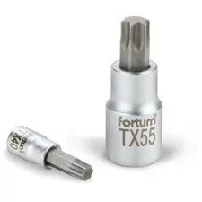 FORTUM 1/2" Torx bitdugófej TX50, 55mm, mattkróm