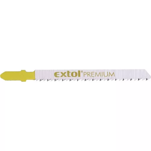EXTOL PREMIUM dekopírlap, 5db, Bosch befogás, HCS, 75×8×1,5mm, hosszú egyenes vágáshoz