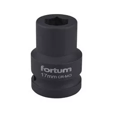 FORTUM gépi impakt dugófej 3/4", 17mm, L 52 mm, feketített