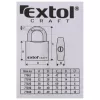 EXTOL CRAFT színesen festett vas lakat 38mm, 3 kulccsal, bliszteren