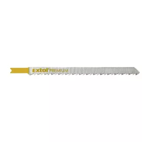   EXTOL PREMIUM dekopírlap, 5db, univerzális befogás, HCS; 126×9×1,5mm, 4mm fogtáv, kösz. fogak, egyenes durva gyorsvágás, puhafáh