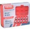 EXTOL PREMIUM bitdugófej készlet, 10db, imbusz, 1/2"×55mm, CrV/S2