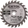 EXTOL PREMIUM keményfém lapkás körfűrészlap 89mm 24T mini körfűrészhez, fára és farostlemezre