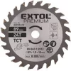 EXTOL PREMIUM keményfém lapkás körfűrészlap 89mm 24T mini körfűrészhez, fára és farostlemezre