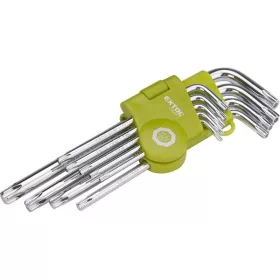   EXTOL CRAFT Torx kulcskészlet 9db, lyukas végű, Cr40, bliszteren