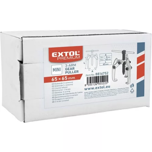 EXTOL PREMIUM mini 3 karmú kovácsolt csapágylehúzó 65×65mm