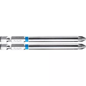 FORTUM PZ behajtóhegy készlet, 2 db, S2 acél, PZ 1×90mm