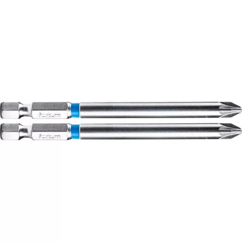 FORTUM PZ behajtóhegy készlet, 2 db, S2 acél, PZ 1×90mm