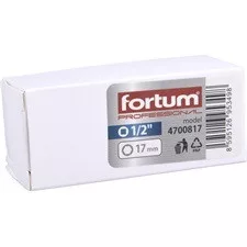 FORTUM gépi impakt dugófej 1/2", 17 mm, vékonyfalú, ALU felnihez