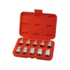 EXTOL PREMIUM belső TORX bitdugófej készlet 10db 1/2"×38mm CrV/S2 E8-10-11-12-14-16-18-20-22-24