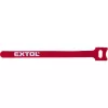 EXTOL PREMIUM tépőzáras, oldható kábelkötegelő 12,0×200mm 30db piros nylon