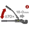 FORTUM hidraulikus betonacél vágó, 4-16mm, 60kN, CrMoV pofa, 430mm