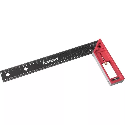 FORTUM asztalos L-derékszög 300 mm ALU/Inox lézer gravírozott mm beosztással