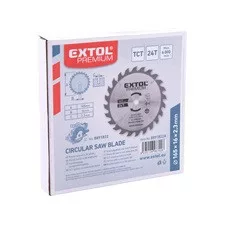 EXTOL PREMIUM tartalék körfűrészlap 8891822 géphez, keményfémlapkás, 165×2,3×16mm, 24T