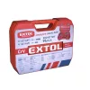 EXTOL PREMIUM dugókulcs készlet, racsnis 45fog, 1/4" és 1/2", 94db, 4-32mm, 32db bit, gyertyakulcs 16&21