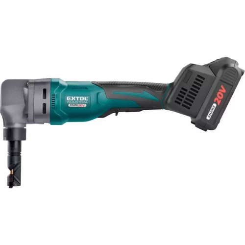 EXTOL INDUSTRIAL Share20V akkus lemezlyukasztógép, Li-ion, 20V, 1db akku, 1db töltő, 2000 mAh