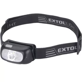   EXTOL LIGHT LED fejlámpa 5 W CREE XPG, 130 Lumen, 40m, tölthető akkuval, 6 funkció, IPX5