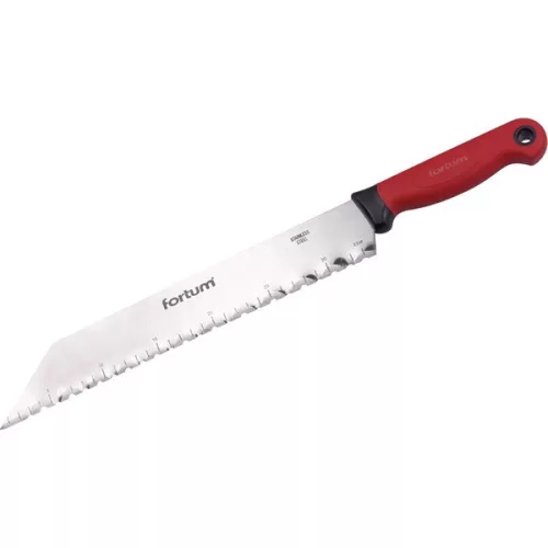 FORTUM üveggyapot vágókés, rozsdamentes acél penge, 480/340mm, 1,5mm