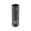 FORTUM gépi impakt dugófej 1/2", 18 mm, L 78 mm, feketített