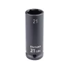 FORTUM gépi impakt dugófej 1/2", 21 mm, L 78 mm, feketített