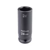 FORTUM gépi impakt dugófej 1/2", 24 mm, L 78 mm, feketített