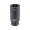 FORTUM gépi impakt dugófej 1/2", 27 mm, 78 mm, feketített