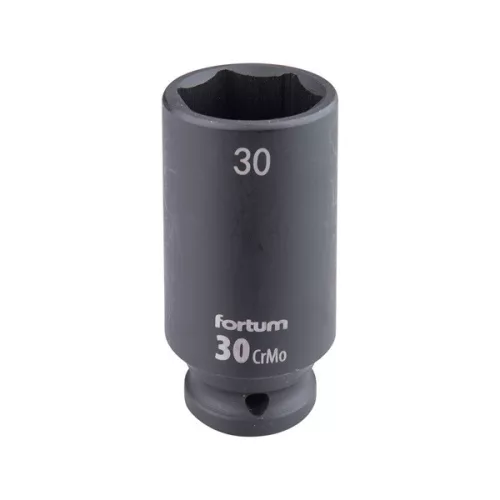 FORTUM gépi impakt dugófej 1/2", 30 mm, L 78 mm, feketített