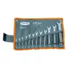 EXTOL PREMIUM csillag-villás kulcs készlet, hajlított, CrV, mattkróm, 12db, 6-22mm