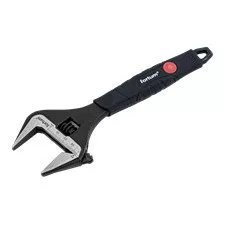 FORTUM állítható villáskulcs 200mm/8", 0-40mm nyílás, CrV, foszfátozott, gumírozott markolat