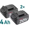 EXTOL INDUSTRIAL Share20V akkus sarokcsiszológép, 40V, 2db akkuval, 1db töltővel, 180 mm