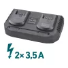 EXTOL INDUSTRIAL Share20V akkus sarokcsiszológép, 40V, 2db akkuval, 1db töltővel, 180 mm