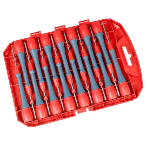 EXTOL PREMIUM órás csavarhúzó készlet 15 db, S2 acél, mágneses, lapos, PH, HEX, TORX, doboz