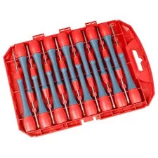EXTOL PREMIUM órás csavarhúzó készlet 15 db, S2 acél, mágneses, lapos, PH, HEX, TORX, doboz