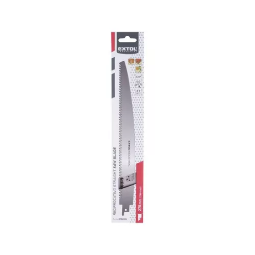 EXTOL INDUSTRIAL szablyafűrészlap Bosch befogással, 278 mm, 8TPI, fához, durva vágáshoz