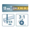 EXTOL PREMIUM gumírozott mérőszalag 30m×13mm, 5 év
