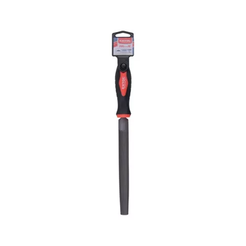 EXTOL PREMIUM félkerek fémreszelő 200mm, T12 acél, finom vágat 2, TPR műanyag nyél