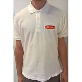 PROMO galléros póló, fehér, M méret
