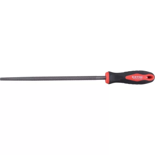 EXTOL PREMIUM kerek ráspoly 250mm, C45 acél, vágat 2, finom, TPR gumis műanyag nyél
