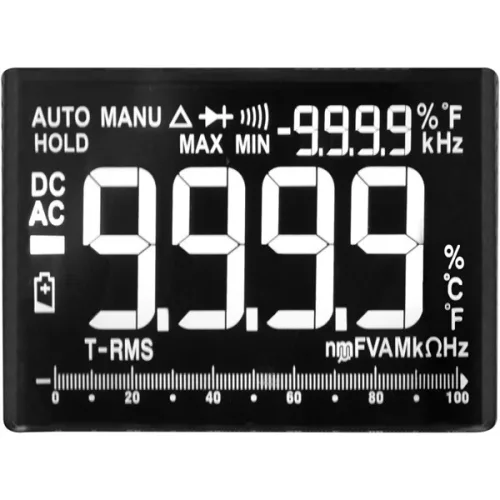 EXTOL PREMIUM digitális multiméter True RMS hangjelzővel, Amper/Volt/Ohm mérő, 2 db 1,5V AA elem