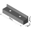 EXTOL PREMIUM védőpofa satuhoz, 2 db, 113 mm, TPU műanyag