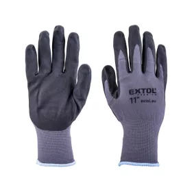   EXTOL PREMIUM varrat nélküli kötött nylon-Spandex kesztyű, 11, nitrilbe mártott tenyér és ujjhegy