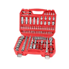   EXTOL PREMIUM racsnis dugókulcs készlet 110db, 1/4" és 1/2", 4-32mm, 32db bit, gyertyakulcs