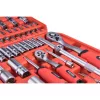 EXTOL PREMIUM racsnis dugókulcs készlet 110db, 1/4" és 1/2", 4-32mm, 32db bit, gyertyakulcs